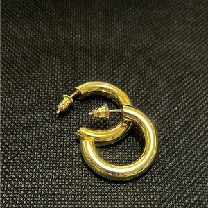 14k Gold Plated 925 / Chunk Hoop Earrings - 25mm